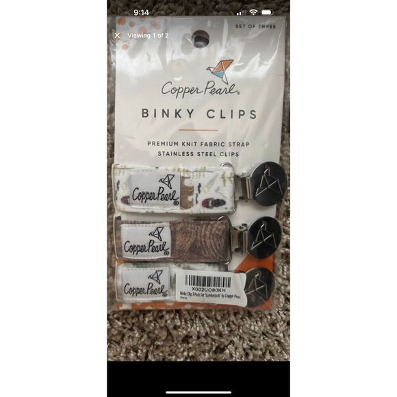 ❤️Copper Pearl Lumberjack Binky Clips 3Pack - Picture 2 of 5